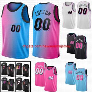 ricamo personalizzato 2022 maglie da basket americane Mens Youth Kids Tyler Herro Jimmy Butler Bam Ado Dwayne Dwyane Wade Kyle Lowry Robinson Th Jersey