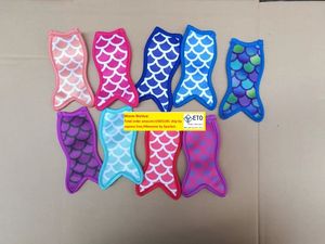 10pcslot Fish Design Style Neoprene Holders Mermaid Lead Roolves держатели морозильники морозильники