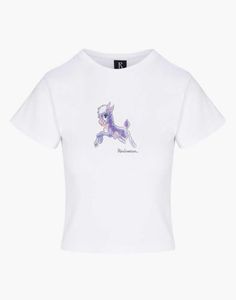 23ss Gerçekleşme par Kadın Tasarımcı T gömlek Mor Pony Dijital Baskılı Streç Kumaş Moda Kadın Kısa kollu T-shirt Tops