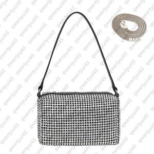 Qwertyui45 Designer Bag Cross Body New Rhinestone Handväska för kvinnor Bag diamants axelväska handväska damer kvinnlig crossbody väska skinande diamantväska1