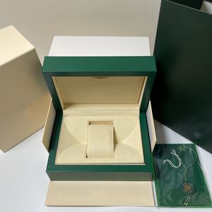 İzleme Kutuları Kılıflar Fabrika Doğrudan Yerine Orijinal Rolexable Green Watch Box Lüks Marka Dosya Kartı ile Özelleştirilebilir AAA İzleme Kutusu 230215