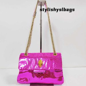 Cross Body New Arrivals Women Purse Colorful Painted Snakeskin Grain Lady Handbag Eagle Metal Icon on The Front Flap Crossbody Bag 021523H