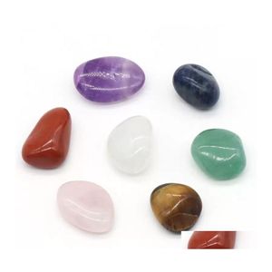 Piedras preciosas sueltas 7pcs/set Chakra Healing Reiki Natural Tumpled Stone Irregar Polish Rock Quartz Yoga Meditation Energy Stones Dh4tm