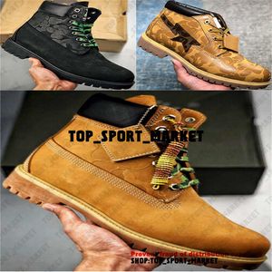 Schuhe Männer Casual Us 5 A Baden Ape Wheat TimberIand Chukka Stiefel BapeStar Classic Martin Schwarz Frauen Designer Undefeated Luxus BapeStar Größe 11 Big Kid Boys