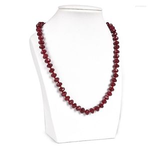 Zincirler Güzel 5 8mm Carnelian Chalcedony Zarif Nceklace Aksesuar Bulguları Toptancı'dan 20inch Gem Yapımı H19