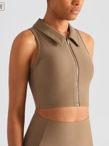 Йога наряд Turtleneck Sports Top жилет женщин