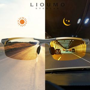 Óculos de sol Top Antiglare Day Night Vision Glasses para conduzir homens polarizados óculos de sol