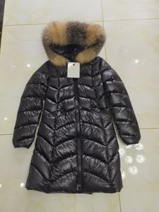 Kadın Yelekleri 2023 Kış Paltoları Kalite Gerçek Kürk Yaka İnce Kadın 90 Beyaz Ördek Aşağı Ceketler Lady Long Parkas Hoodies 230215