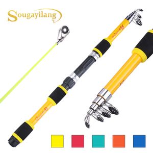 Spinning Rods Sougayilang Télescopique Pêche Pôle Portable pour Bass D'eau Douce Truite Saumon Tackle Pesca 230214