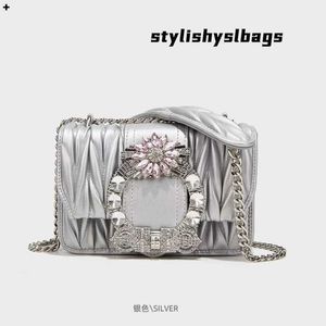 Cross Body Good Qulaity Fold Design Round Diamond Crystal Purse Metallic Chain Cross Body Bag For Ladies Evening Bag 021523h