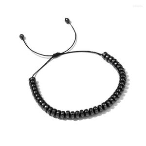 Strand Beaded Strands Charm Bracelet For Men&Women 5mm Black Hematite Stone Beads Stretch Health Care Trendy Jewelry Lover Gift Rodn22