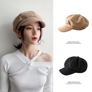 Berets Four Season Women Sboy Caps Octagonal Hat Hate с козырьками Pure Color Leisure Outdoor Lady хорошего качества мода -40berets