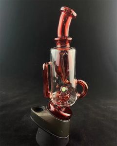 Hookahs America red peak with an opal inside Smoking glass