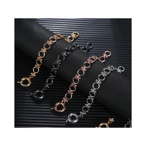Link Chain Bracelet Jewelry Simple Sailor Buckle Fashion Hand Feng Shui Round Drop Delivery Bracelets Dhfyl