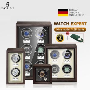 Watch Winders Luksusowe drewniane zegarki Winder Highend 2 4 6 automatyczne zegarki z Mabuchi silnikowe zegarki Shaker Clock Storage Box 230214