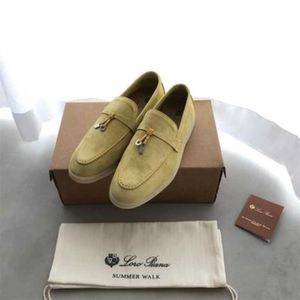 Loropiana Desiner Shoes Online Classic New High Quality LP Lucky Shoes Women's Soft Leather Lazy People Pedal Thick Soles Flat Bottoms For Comfortz7sn