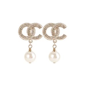 Mode droppe drop pearl örhänge designer örhängen för kvinnor fest bröllopälskare gåvor smycken med flanellväska