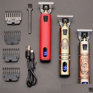 Barbeiro el￩trico aparador de cabelo barbeiro cortador de corte sem fio hine barba barba barbear sem fio homens shaver 220521 entrega de gota cura dhkaw