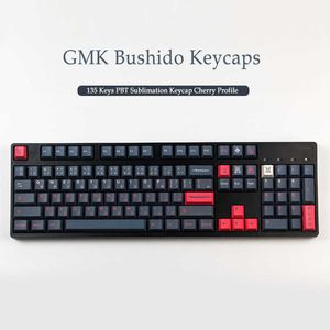 Tangentbord 135 Keys GMK Bushido KeyCaps Cherry Profile PBT SubliMation Mechanical Keyboard KeyCap för MX Switch T230215