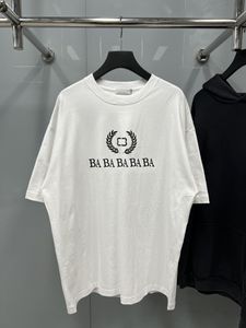 Mode tops casual män damer lösa t-shirt brev tryck kort ärm sommaren högkvalitativ bästsäljande lyxiga damer t-shirt par