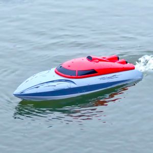 Elektro-/RC-Boote, 20 km/h, wasserdichtes RC-Schnellboot, 3,7 V Batterie, 2,4 G Hochgeschwindigkeits-Elektro-Rennschiff, ferngesteuertes Spielzeug für Kinder 230214