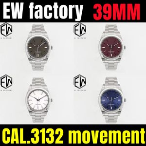 Fábrica ew fábrica de 39 mm de relógio de mulheres relógios 3132 movimentos mecânicos totalmente automáticos 904L FINO ACELHO SAPPHIRE Mirror à prova d'água