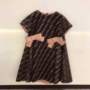 Abiti da ragazza 23SS Designer Girl Bowknot Shirt Shirt Kids for Girl Girls Fashion Dress Short Short Cotone Casual Skirt