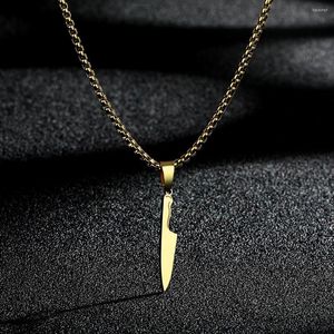 Hänge halsband lutaku hiphop kock kniv rostfritt stål halsband för män kvinnor punk uttalande kreativitet charm smycken gåva