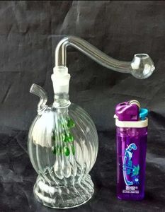 La rotondità del vetro a costola Bongs Bongs all'ingrosso Bongs Burner Burner Glass Water Pigs Fumo