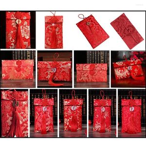 Gift Wrap Luxury Brocade Red Envelope Personality Money Pocket For 2023 Year's Chinese Wedding Birthday Spring Festival Hongbao