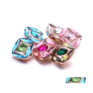 CLASPS HOOKS Sorter Rhinestone Individual Chunk Clasp 18mm Snap Button Zircon Charms BK f￶r Snaps DIY smyckesfynd Leverant￶r DH0EU