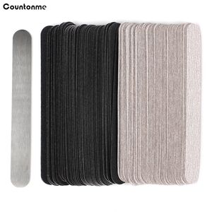 Nail Files 13516CM Replaceable Art 100180240 50Pcs Mini SelfAdhesive Sandpaper Pads Metal Handle Manicure Straight Sticks 230214