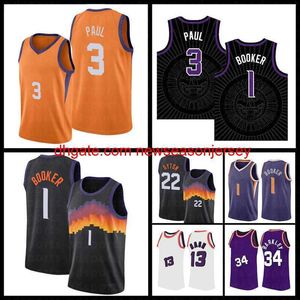 broderianpassad 2022 American Basketball Stitched Jerseys Paul Kids Ayton Mens Chris Charles Youth Men DeAndre Barkley Devin Steve Nash Booker Black