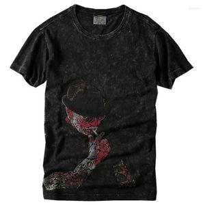 Men's T Shirts Street Style Fashion Shirt For Man Summer Thin Cotton Distressed Boys Men's Beach Tops Clothing Men Streetwear