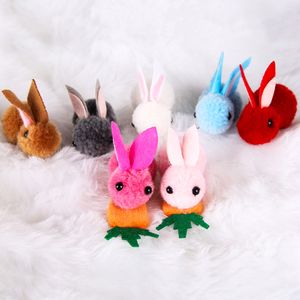 2023 New Páscoa Baby Girls Acessórios de cabelo Clipe Mini Plush Rabbit Cenout Duck Bocal Clipe de cabelos CLIP DE CRIP