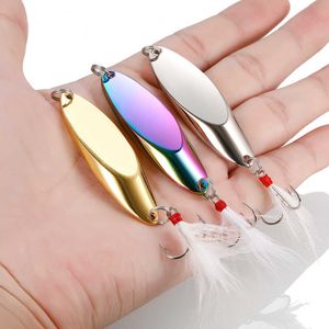 10 pcBaits Przynęty Metalowe Spinner Łyżka Przynęty Pstrąg Fishing Lure Twarda Bait Cekiny Błyskotka Sztuczne Przynęty 5g-42g Spinnerbait Narzędzia Rybne R230215