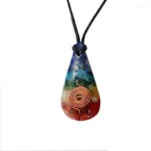 Chains Resin Seven-pulse Gravel Crystal Transport Ogan Energy Item Fall Accessoriesiteed Chakra Pendant Luxury Jewelry