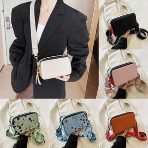 Сумки на плече дизайнерская сумка сумочка Marc Tote Bag Women Wide Strap Vintage Messenger Crossbody Кошельки роскошные сумки с камерой 221110