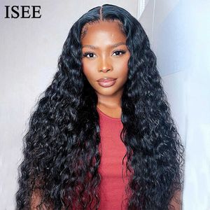 ISEE HAIR Water Wave Lace Frontal Wigs For Women HD Lace Wig 13x6 Human Hair Wet Wavy Curly Lace Closure Wigs On Sale Clearance