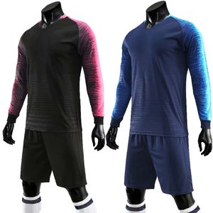 Açık T-Shirts Erkek ve Çocuklar Uzun Kollu Futbol Jersey Set Özel Yetişkin ve Çocuk Boy Futbol Formaları Üniforma Takım Kiti Boş Futbol Trailsuits 230215