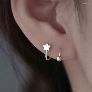 Stud Earrings 1Pcs Screw Ball Star Heart Ear Bone Buckle Rotating Wave Mini For Women Double Hoop Twist Jewellery