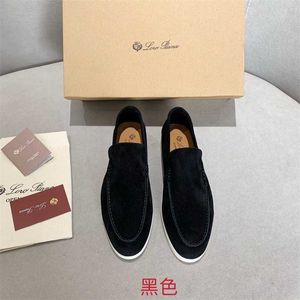 Desiner Loropiana Scarpe Online Scarpe casual monofase in pelle scamosciata da uomo Suola alta elastica resistente all'usura