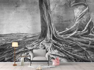 Papéis de parede Papéis de parede 3D MURAL DE WALL WALLPAPEL Big Tree Living Sala TV Ponto de Po para paredes do quarto