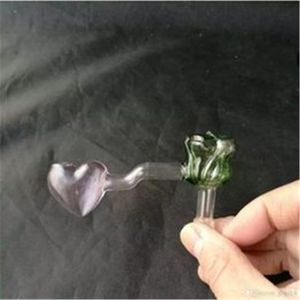 Rose and Peach Heart Cigarette Pot Bongs Oil Burner Pipes Water Pipes Glass Pipe Oil Rigs Smoking