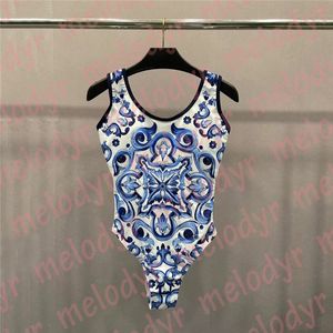 Women One Piece Swimwear Summer Holiday Bikini Outdoor Water Sport Ladies Print Beach Bathing Suit