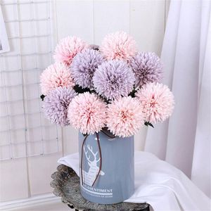 Decorative Flowers DIY Table Decor Fake Wedding Dandelion Flower Simulation Plants Artificial Hydrangea