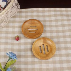 Mini maträtt rund torkning kreativ miljöskydd naturligt bambu tvålhållare