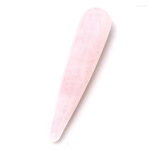 Estatuetas decorativas rosa natural quartzo yoni wand massagem de cristal colar breking body body para mulheres exercícios de kegel