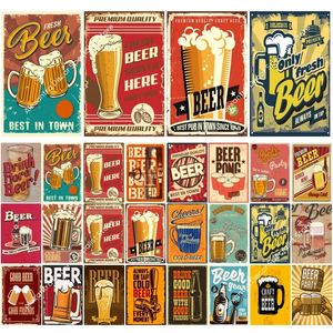 Alkohol Bier Retro Blechschild Lustiges Poster Plakette Metall Vintage Wandkunst Teller Bar Pub Club Männerhöhle Dekoratives Eisengemälde 20 cm x 30 cm Woo