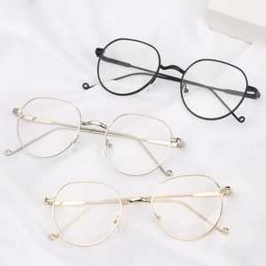 Solglasögon Ultralight Metal Round Frame Myopia Glasögon för kvinnor Män Flat Mirror Eyewear Fashion Classic Short Sight -1.0--4.0Sunglasses